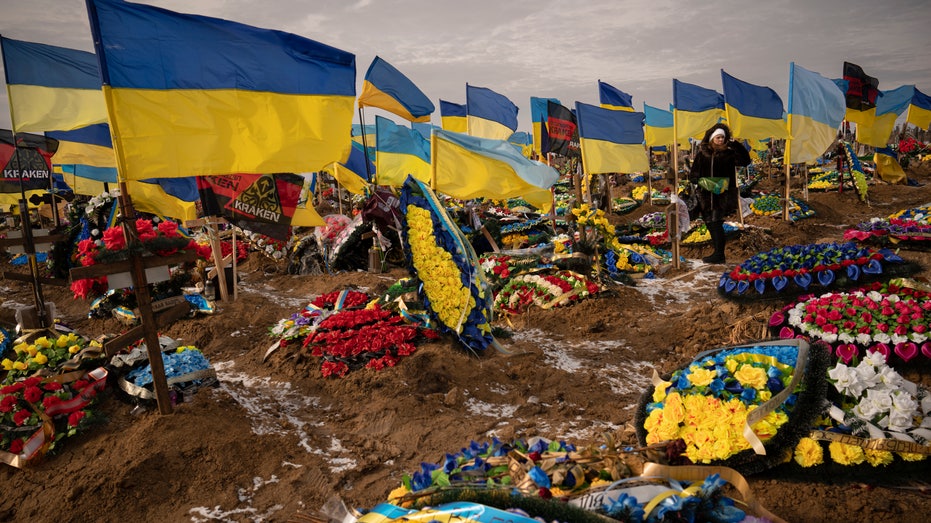 Cemetery in Kharkiv, Ukraine